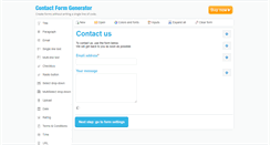 Desktop Screenshot of contactformgenerator.net