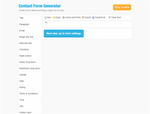 Tablet Screenshot of contactformgenerator.net